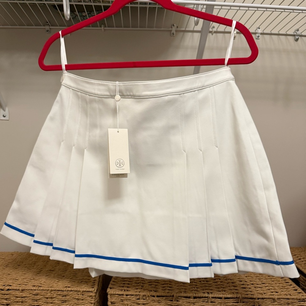 NWT Tory Burch Pleated Tech Twill Tennis Skirt